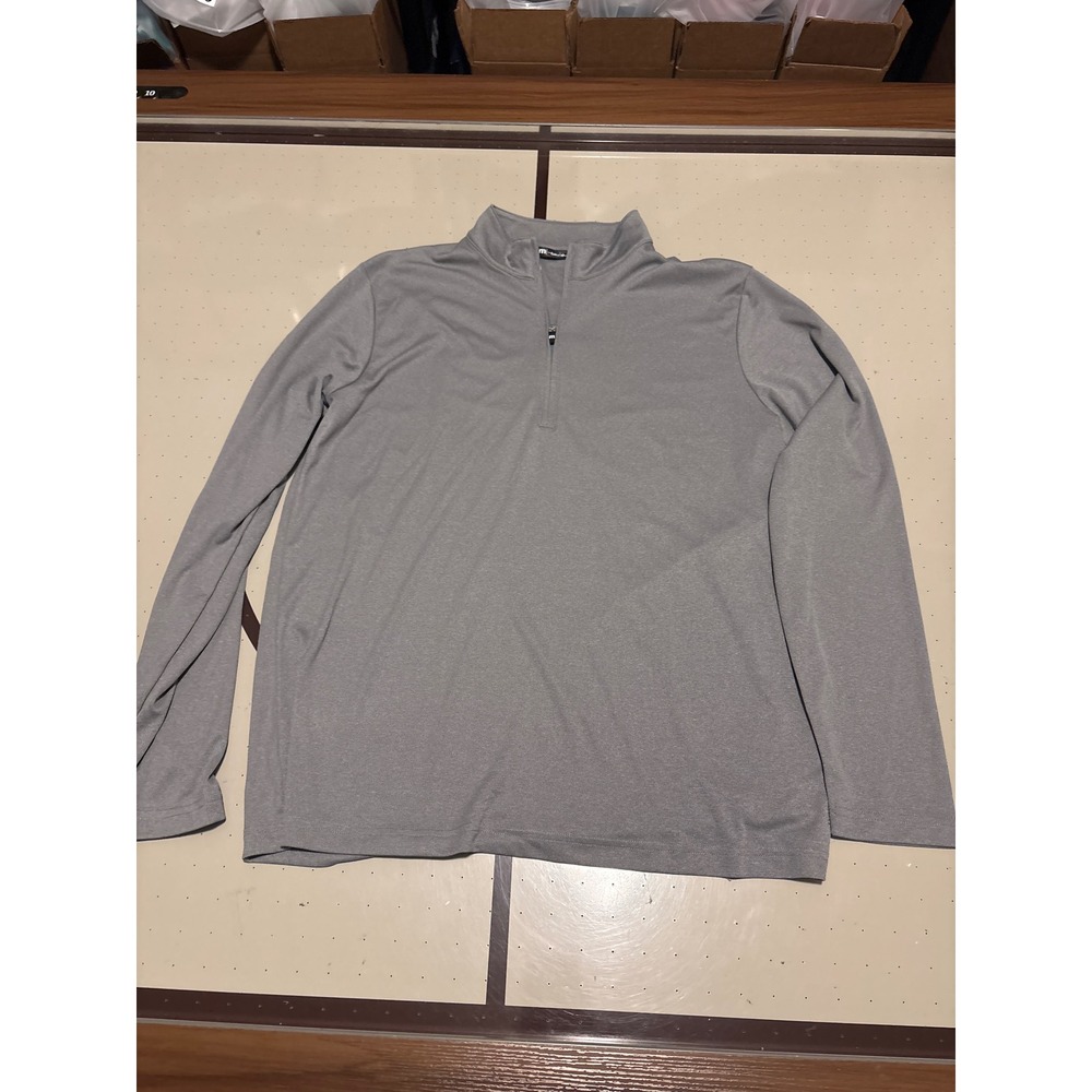 74 TravisMathew Mens Grey Quarter Zip Pullover Spirit of Gallo Logo Size Large